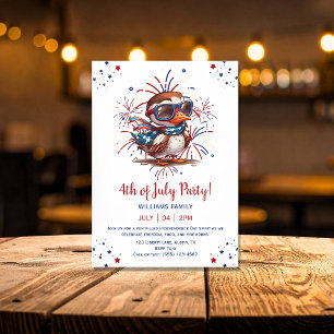 Invitation Fête d'été de l'aigle patriotique américain du 4 j