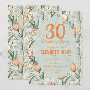 Invitation Fête d'été de tulipes inspirée de la botanique flo