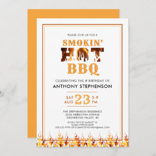 Invitation Fête d'été du BBQ Smothday