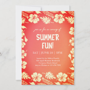 Invitation Fête d'été Good Vibes & Sunshine