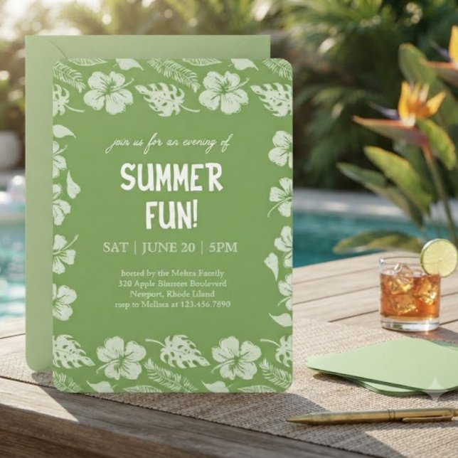 Invitation Fête d'été Good Vibes & Sunshine (Créateur téléchargé)