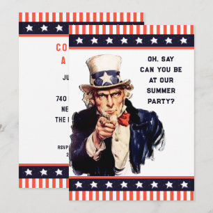 Invitation Fête d'été patriotique