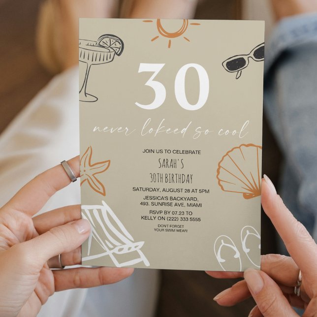 Invitation Fête d'été pour 30 ans  (Créateur téléchargé)