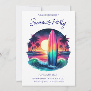 Invitation Fête d'été - Surboard Escape-
