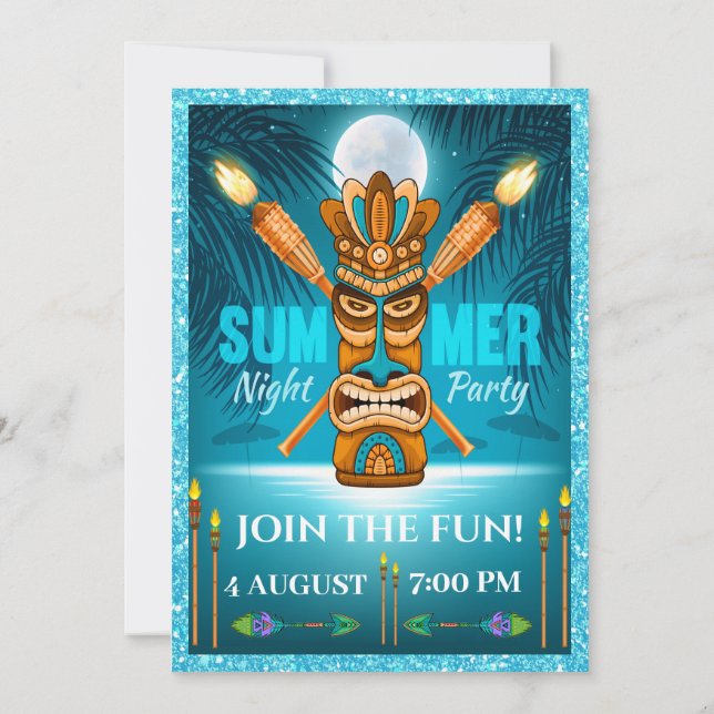 Invitation Fête d'été - Voir au verso (Dos)