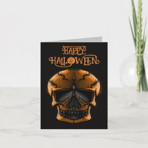 Invitation Fête d'Halloween à la Citrouille Crâne 