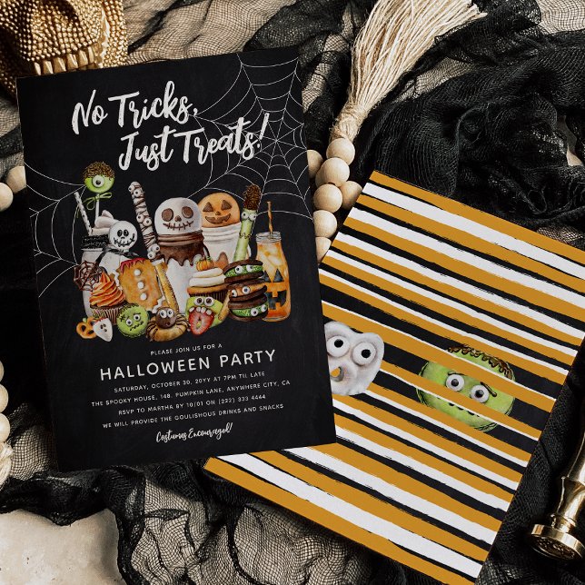 Invitation Fête d'Halloween amusante sans farce, juste des fr (Créateur téléchargé)