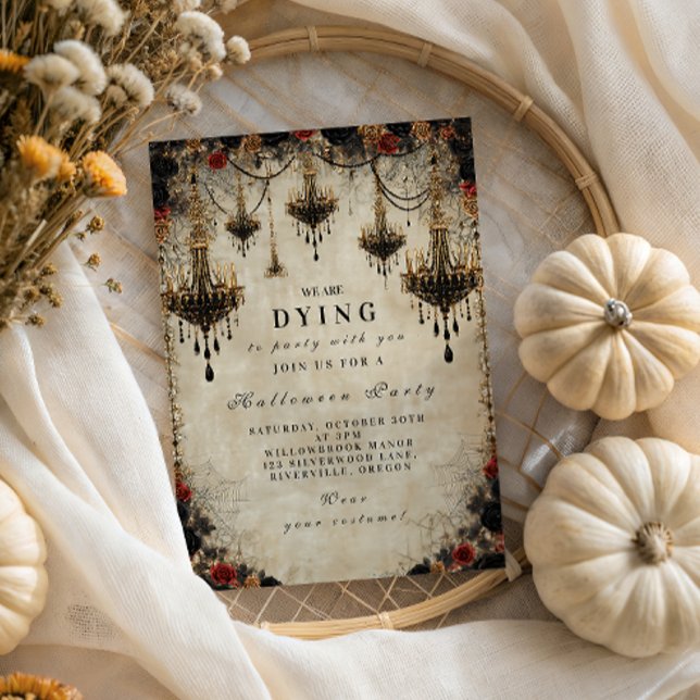 Invitation Fête d'Halloween au lustre gothique (Créateur téléchargé)