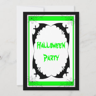 Invitation Fête d'Halloween avec des chauves-souris noires gé