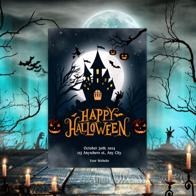 Invitation Fête d'Halloween Cool  (Créateur téléchargé)