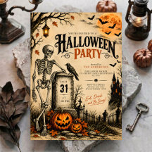 Fête d'Halloween de cimetière hanté gothique vinta