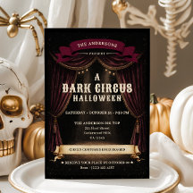 Fête d'Halloween de cirque sombre vintage