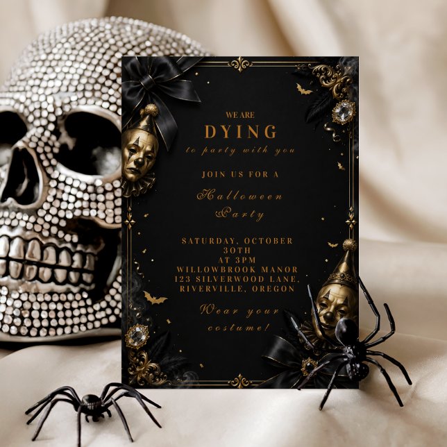 Invitation Fête d'Halloween de Clown Gothique (Créateur téléchargé)