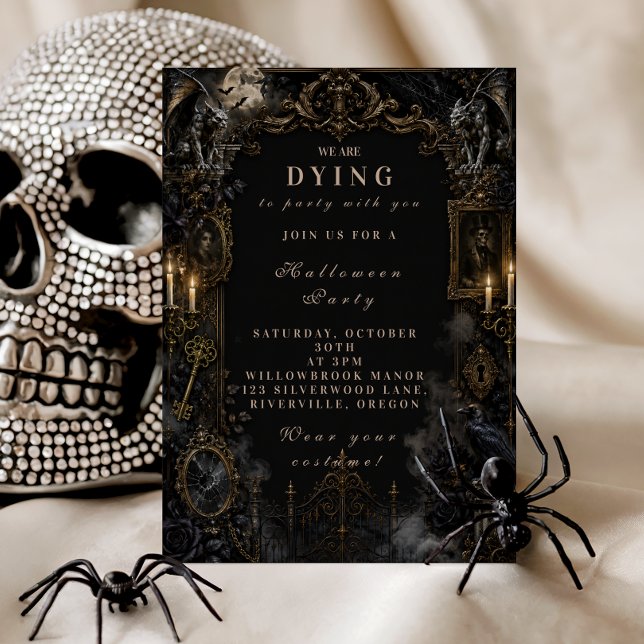 Invitation Fête d'Halloween de Monstre Élégant (Créateur téléchargé)