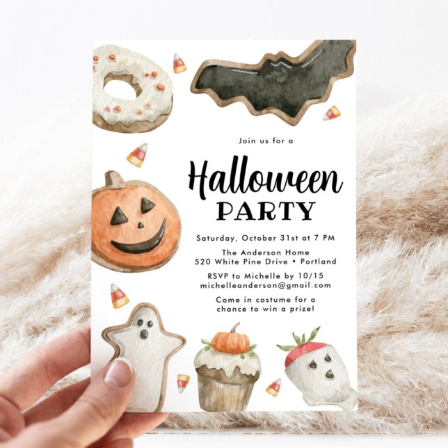 Invitation Fête d'Halloween des douceurs (Créateur téléchargé)