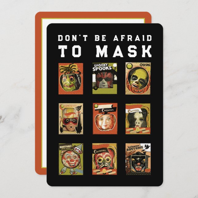 Invitation Fête d'Halloween drôle (Devant / Derrière)