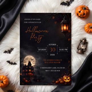 Invitation Fête d'Halloween effrayante