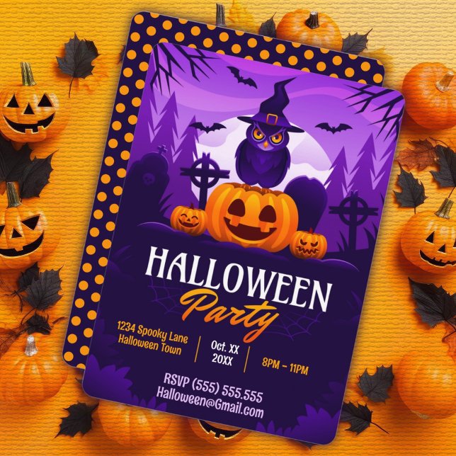 Invitation Fête d'Halloween effrayante (Créateur téléchargé)