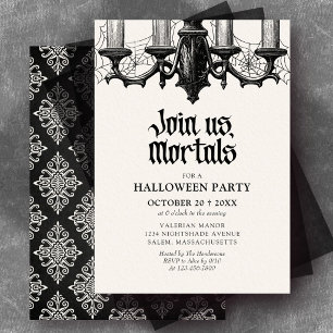 Invitation Fête d'Halloween élégante et hantée