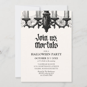 Invitation Fête d'Halloween élégante et hantée