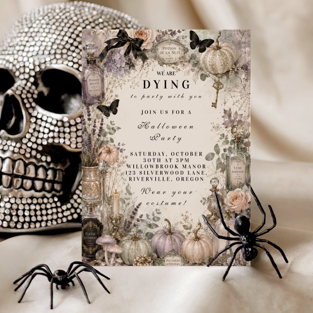 Invitation Fête d'Halloween élégante et pastel (Créateur téléchargé)