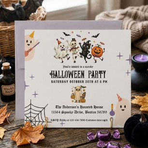 Invitation Fête d'Halloween élégante pour enfants