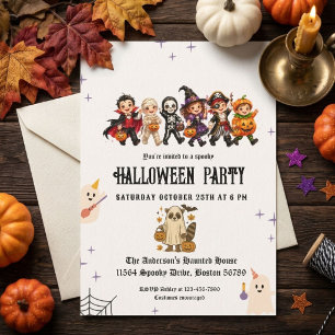 Invitation Fête d'Halloween élégante pour enfants