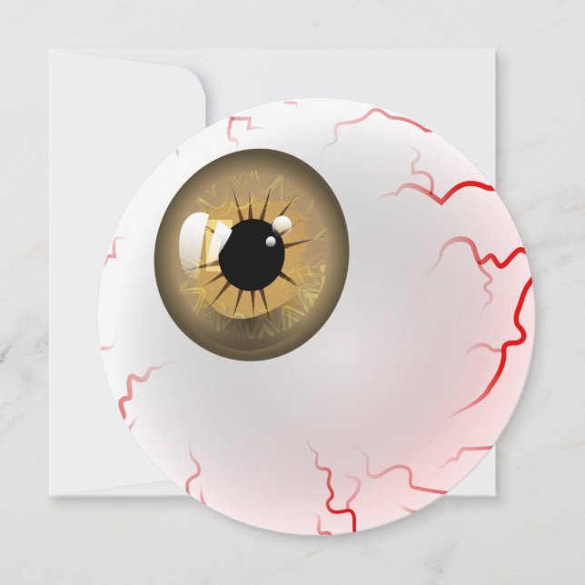 Invitation Fête d'Halloween ! Eyeball Éffrayant personnalisé (Devant)
