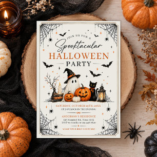 Invitation Fête d'Halloween Fantôme Extraordinaire