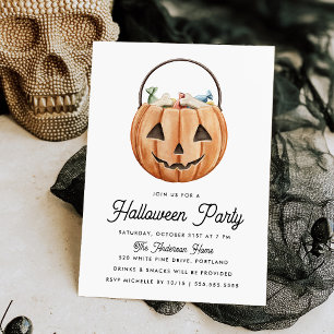 Invitation Fête d'Halloween Jack-O-Lantern