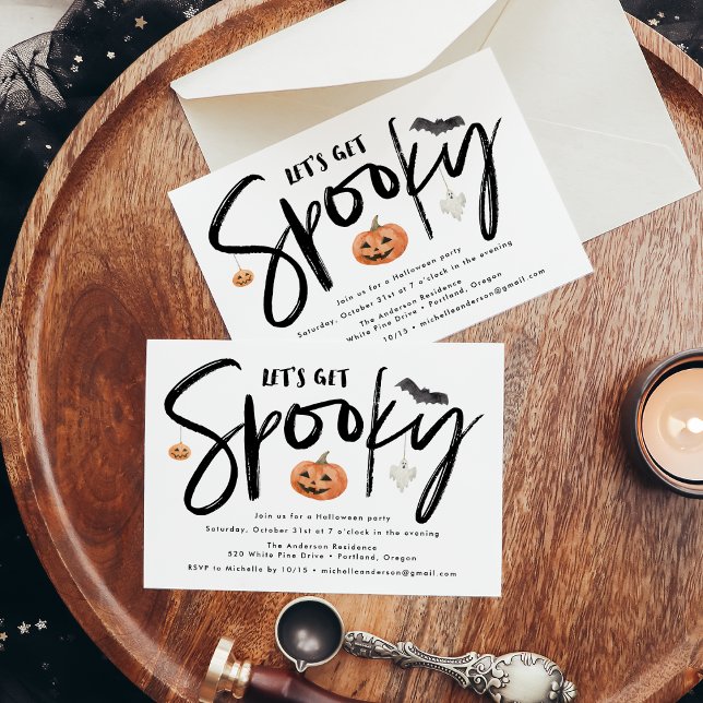 Invitation Fête d'Halloween moderne et Éffrayante (Créateur téléchargé)
