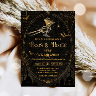 Invitation Fête d'Halloween pour adultes Boos and Booze Brews