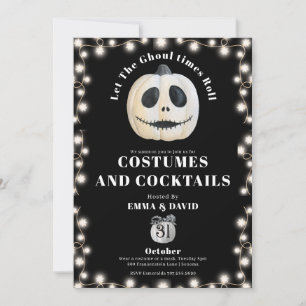 Invitation Fête d'Halloween pour adultes Citrouille gothique