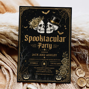 Invitation Fête d'Halloween pour adultes Spooktacular Crâne V