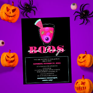 Invitation Fête d'Halloween pour adultes uniquement : Boos et