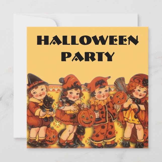 Invitation Fête d'Halloween pour enfants (Devant)