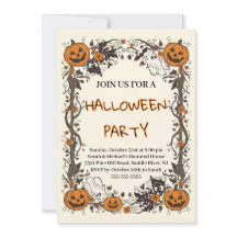 Fête d'Halloween Rustique Citrouille & Fantôme Épo