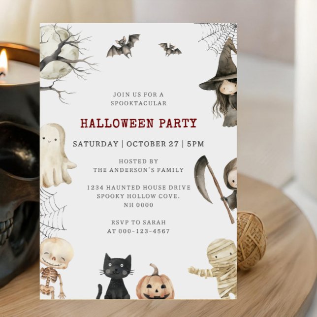 Invitation Fête d'Halloween Spooktacular (Créateur téléchargé)
