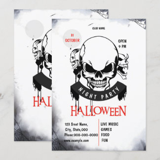 Invitation Fête d'Halloween Spooktacular de nuit
