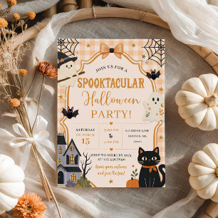 Invitation Fête d'Halloween Spooktacular Fantôme Mignon