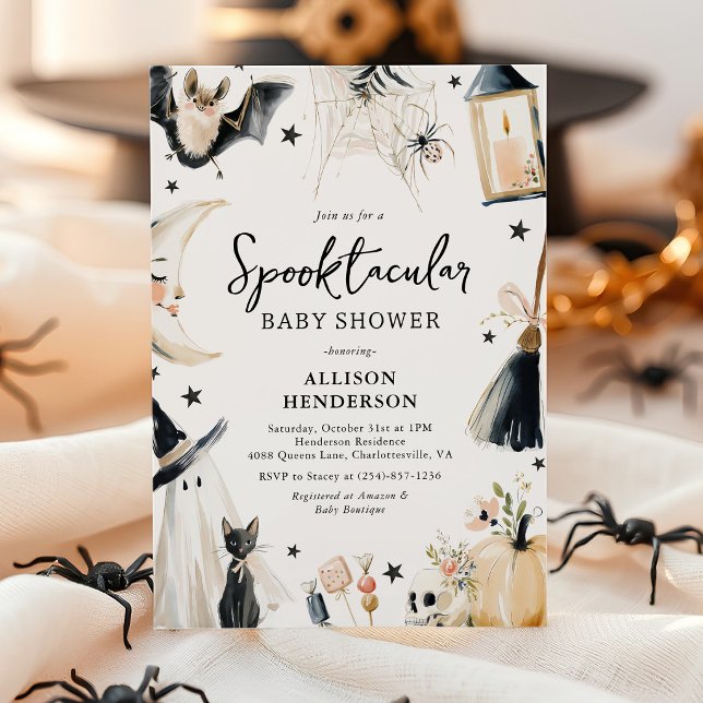Invitation Fête d'Halloween Spooktacular pour bébé (Créateur téléchargé)