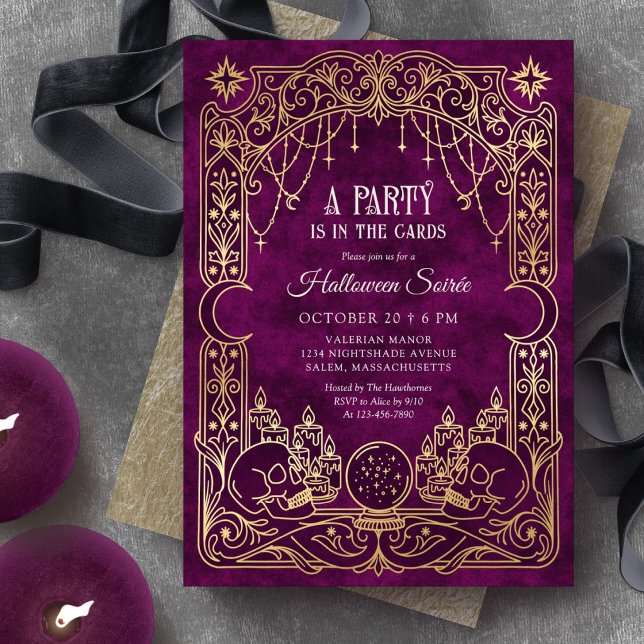 Invitation Fête d'Halloween Tarot (Créateur téléchargé)