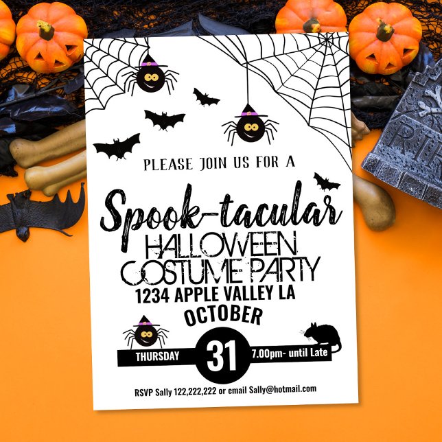 Invitation fête d'Halloween terrifiante et spectaculaire (Créateur téléchargé)