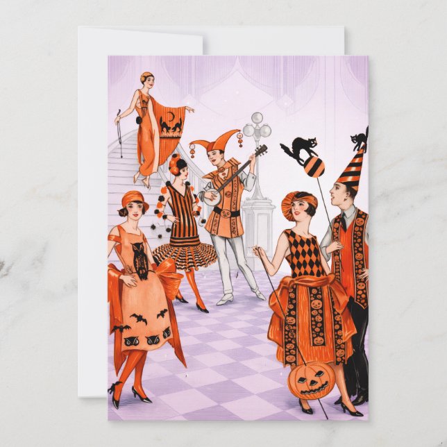 Invitation Fête d'Halloween vintage (Devant)