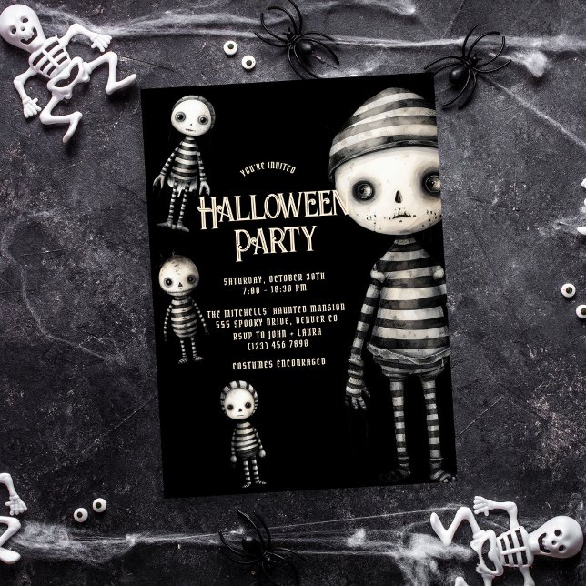 Invitation Fête d'Halloween Vintage et sombre (Créateur téléchargé)