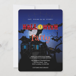 Invitation Fête d'Halloween Vintage Gothique