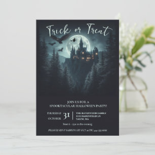Invitation Fête d'Halloween Witchy