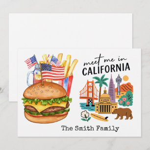 Invitation Fête d'Indépendance du 4 juillet en Californie