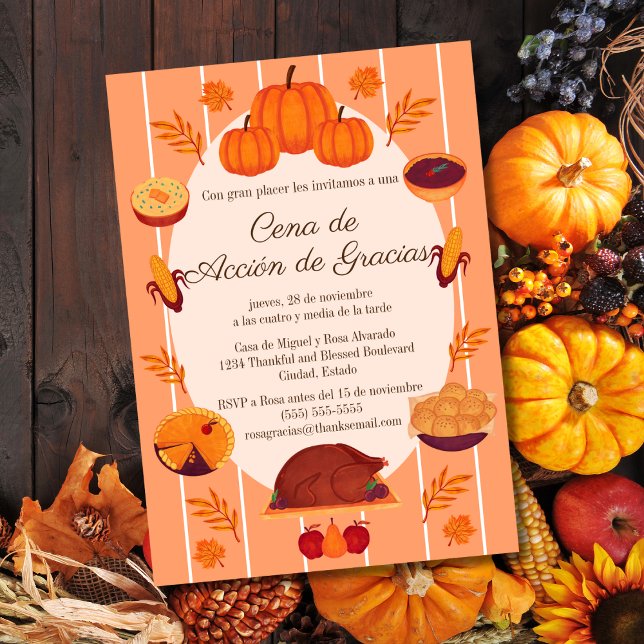 Invitation Fête Dîner de Thanksgiving (Créateur téléchargé)