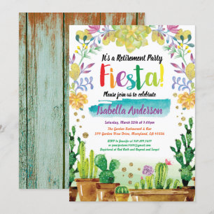 Invitation Fête d'invitation de la partie de retraite avec ca